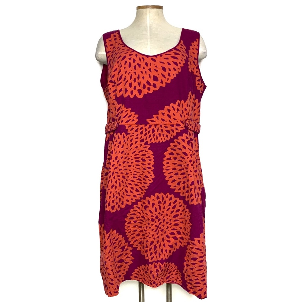 BODEN pink & orange floral business dress